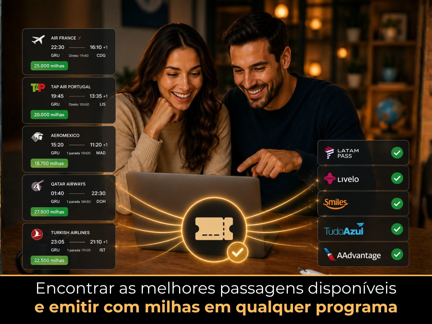 Emitir passagens com confiança em qualquer programa